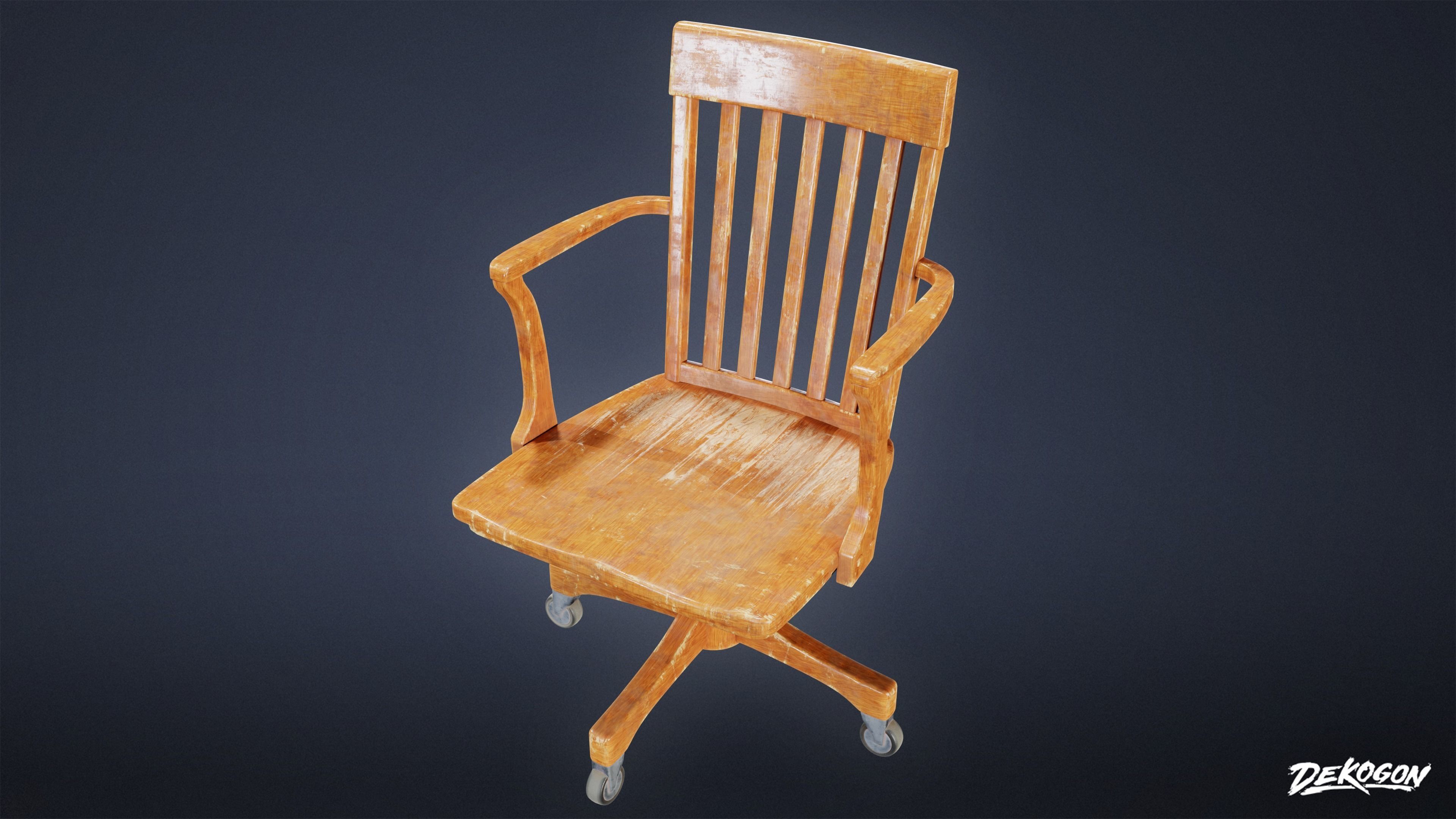 SUBURBS - Chair Set 09 - LOW POLY AND NANITE Low-poly 3D model_8