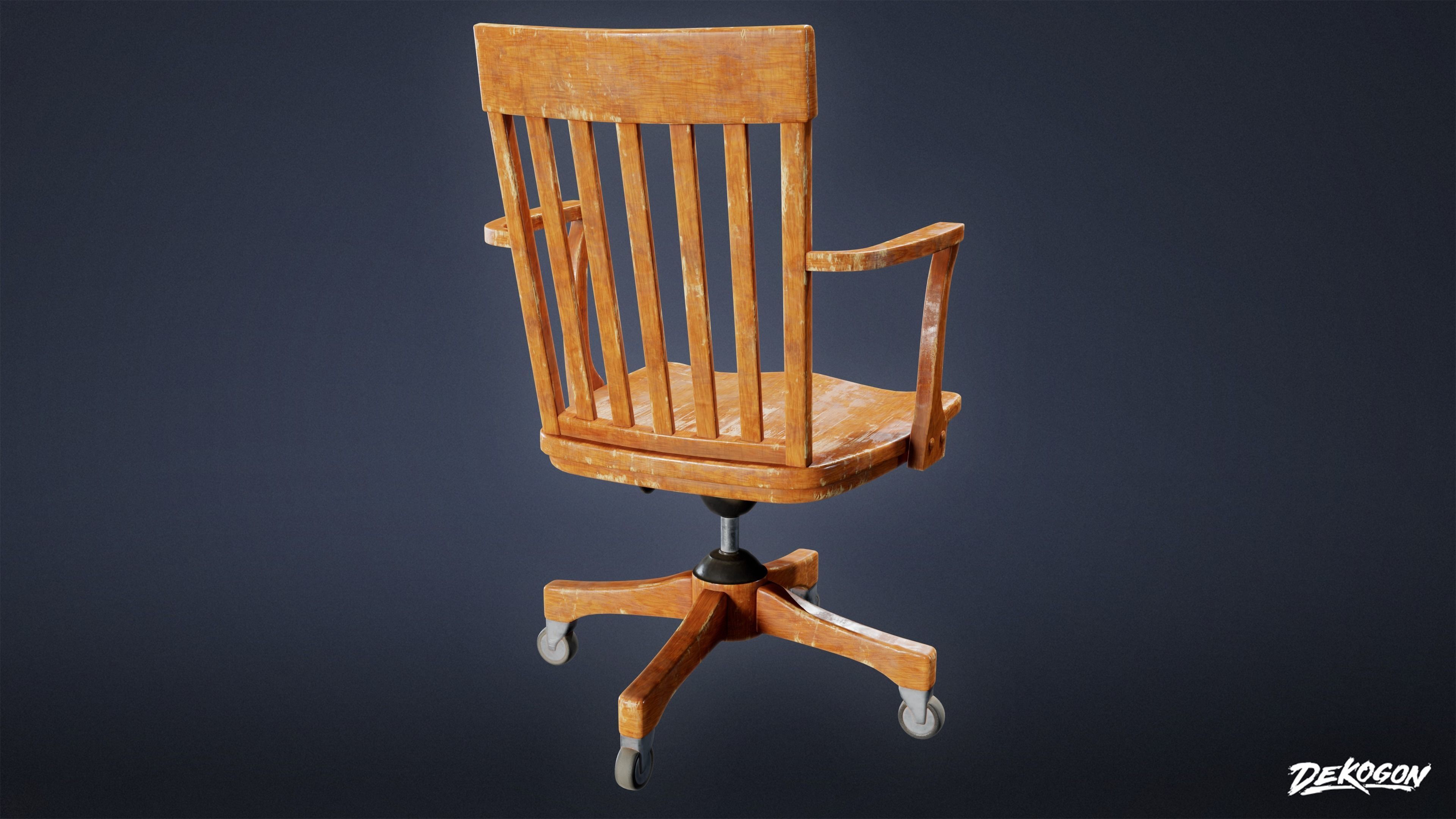 SUBURBS - Chair Set 09 - LOW POLY AND NANITE Low-poly 3D model_7