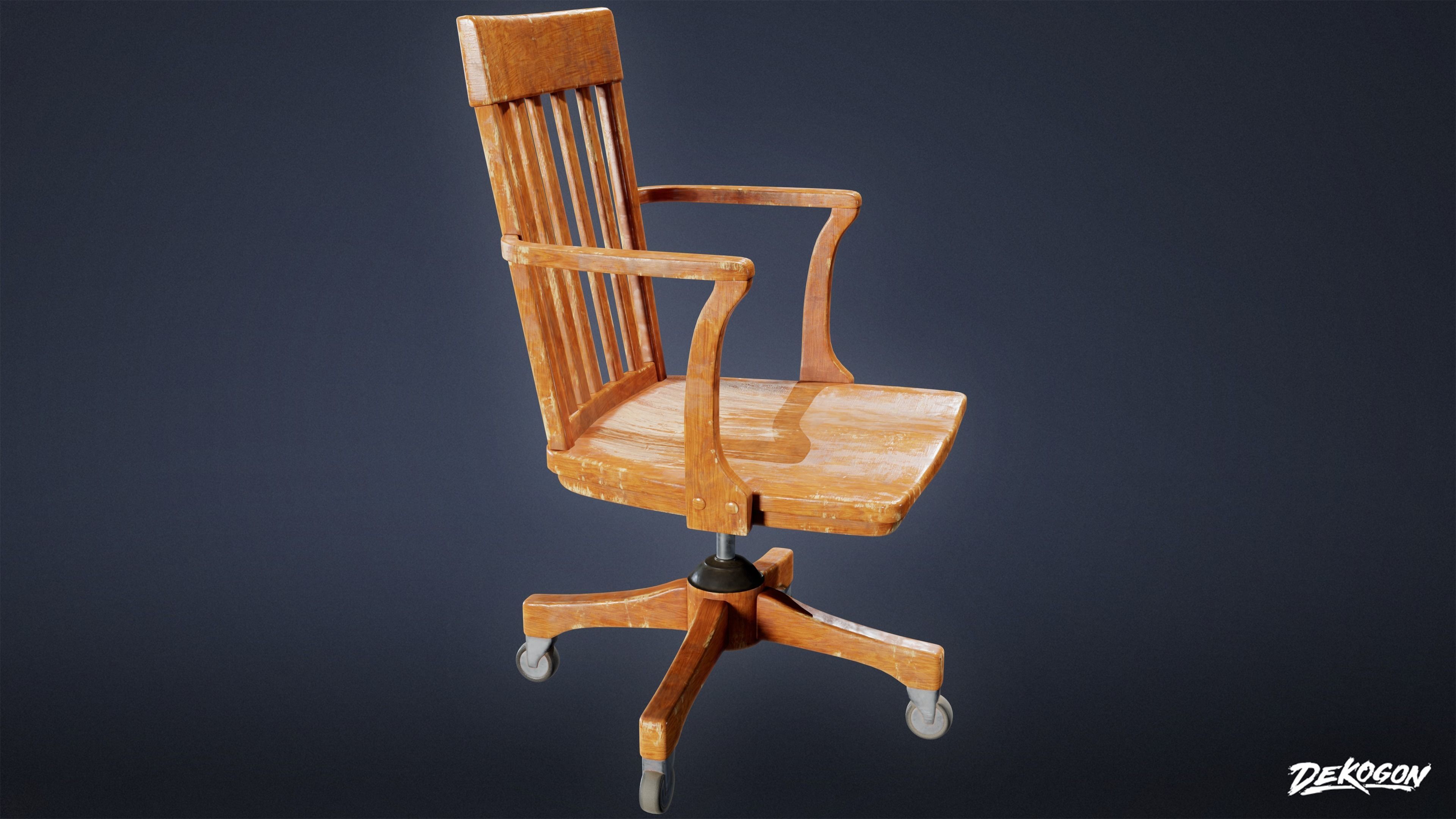 SUBURBS - Chair Set 09 - LOW POLY AND NANITE Low-poly 3D model_4