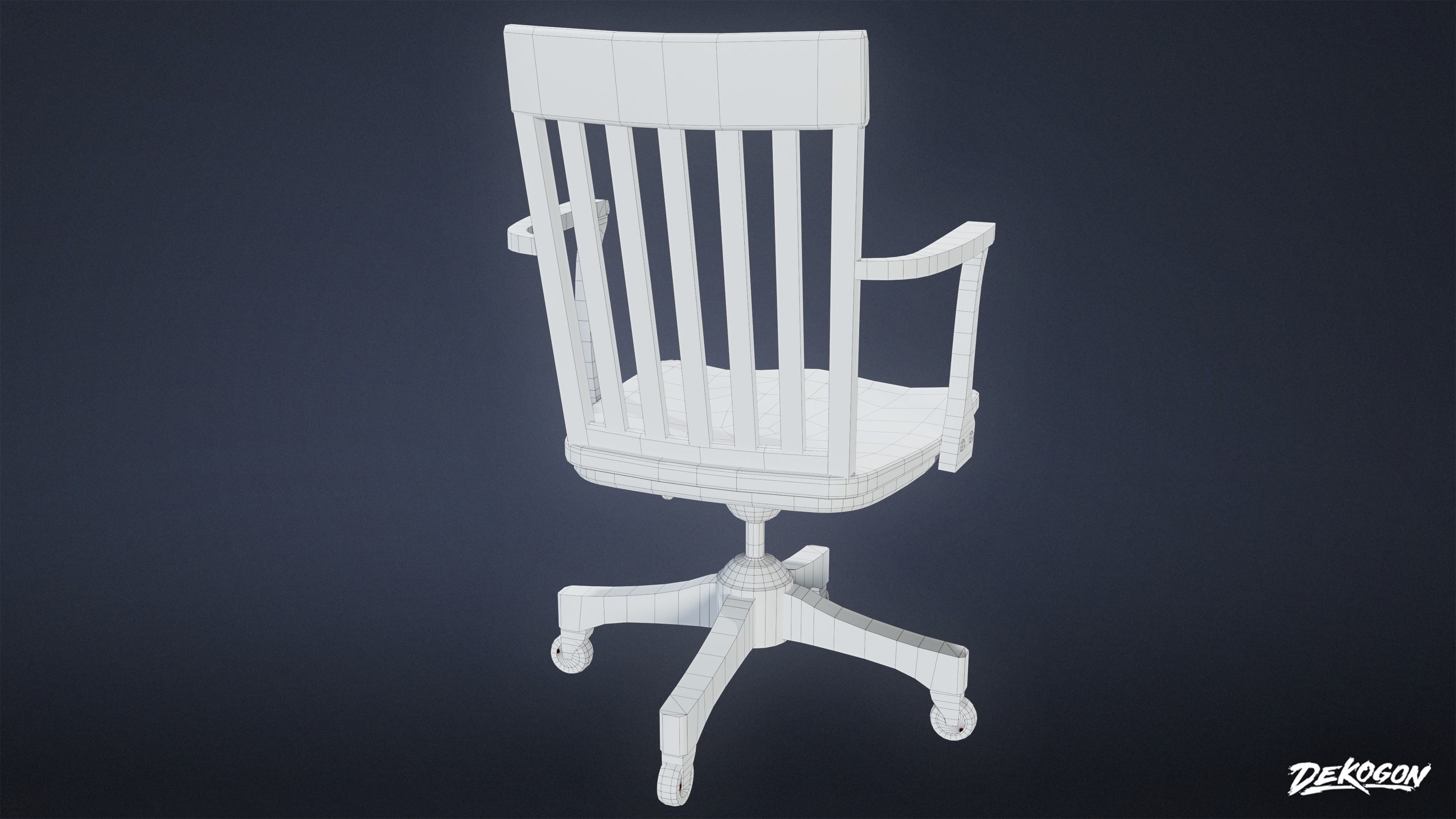 SUBURBS - Chair Set 09 - LOW POLY AND NANITE Low-poly 3D model_16