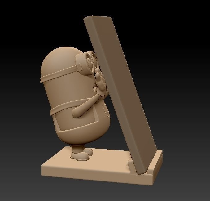 MINIONS- APOYA CELULAR -supports cell phone 3D print model_3