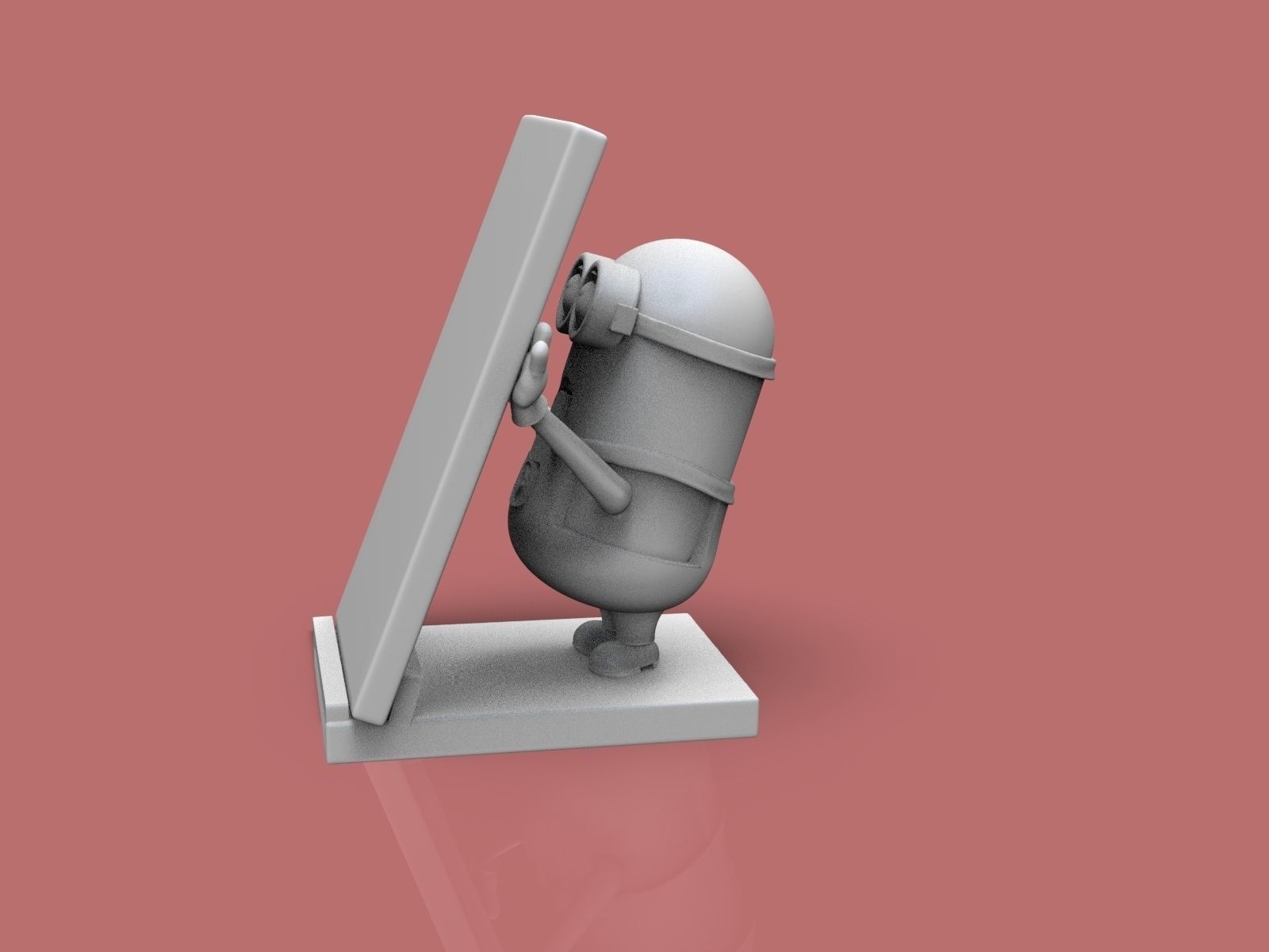 MINIONS- APOYA CELULAR -supports cell phone 3D print model_4