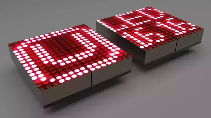 Illuminated LED Dot Matrix Displays Set