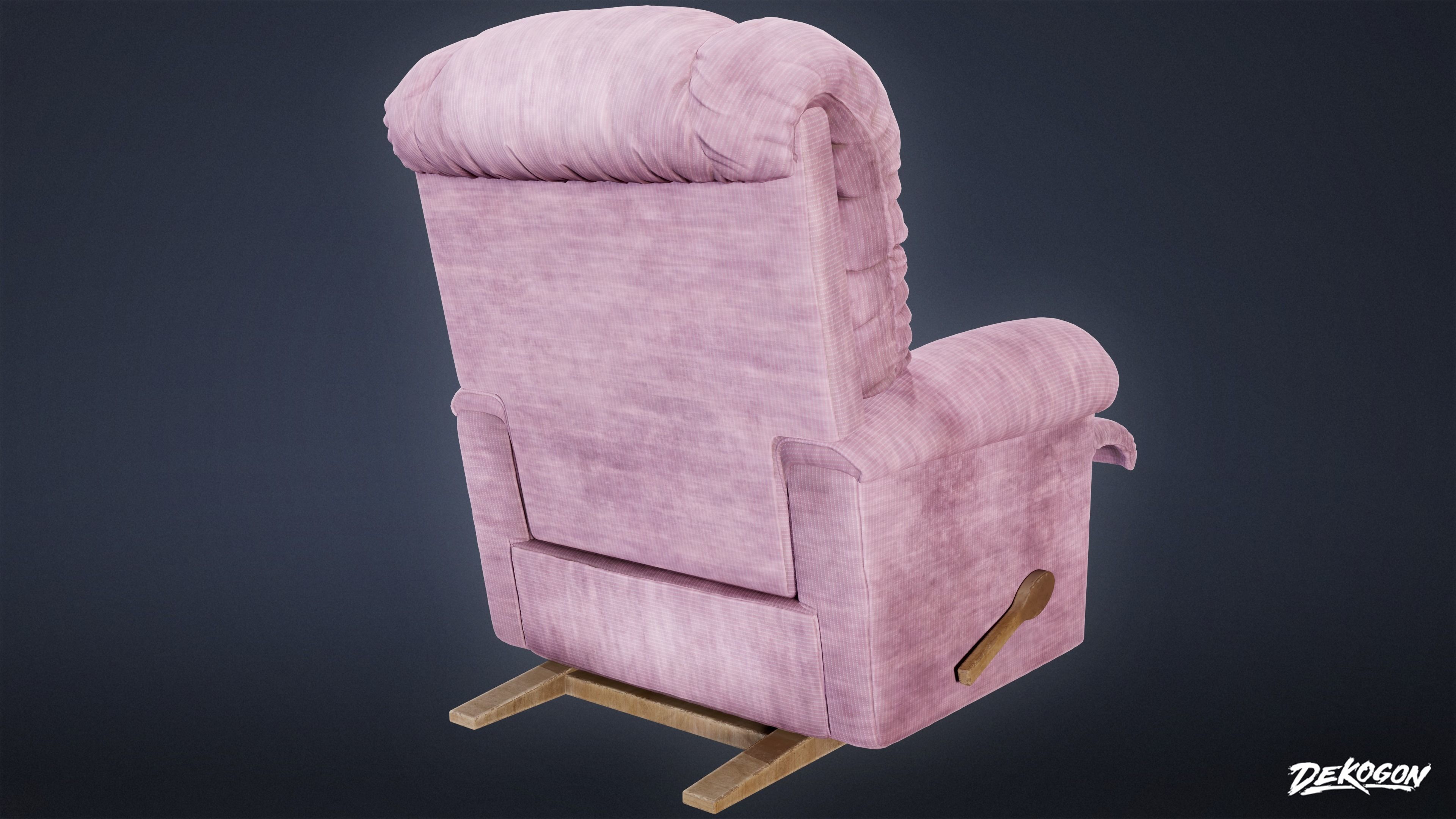 SUBURBS - Chair Single 01 - LOW POLY AND NANITE Low-poly 3D model_6