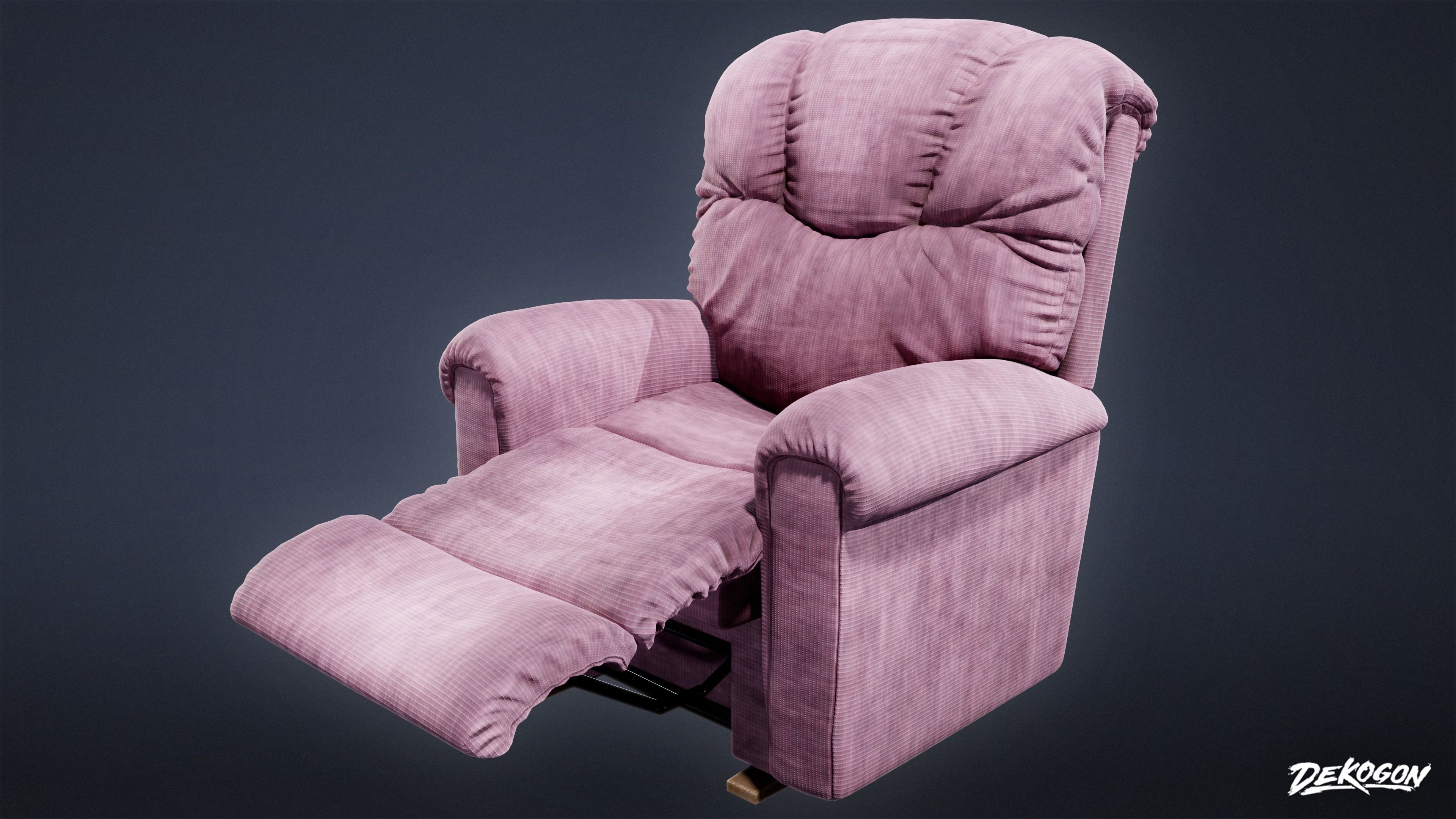 SUBURBS - Chair Single 01 - LOW POLY AND NANITE Low-poly 3D model_4