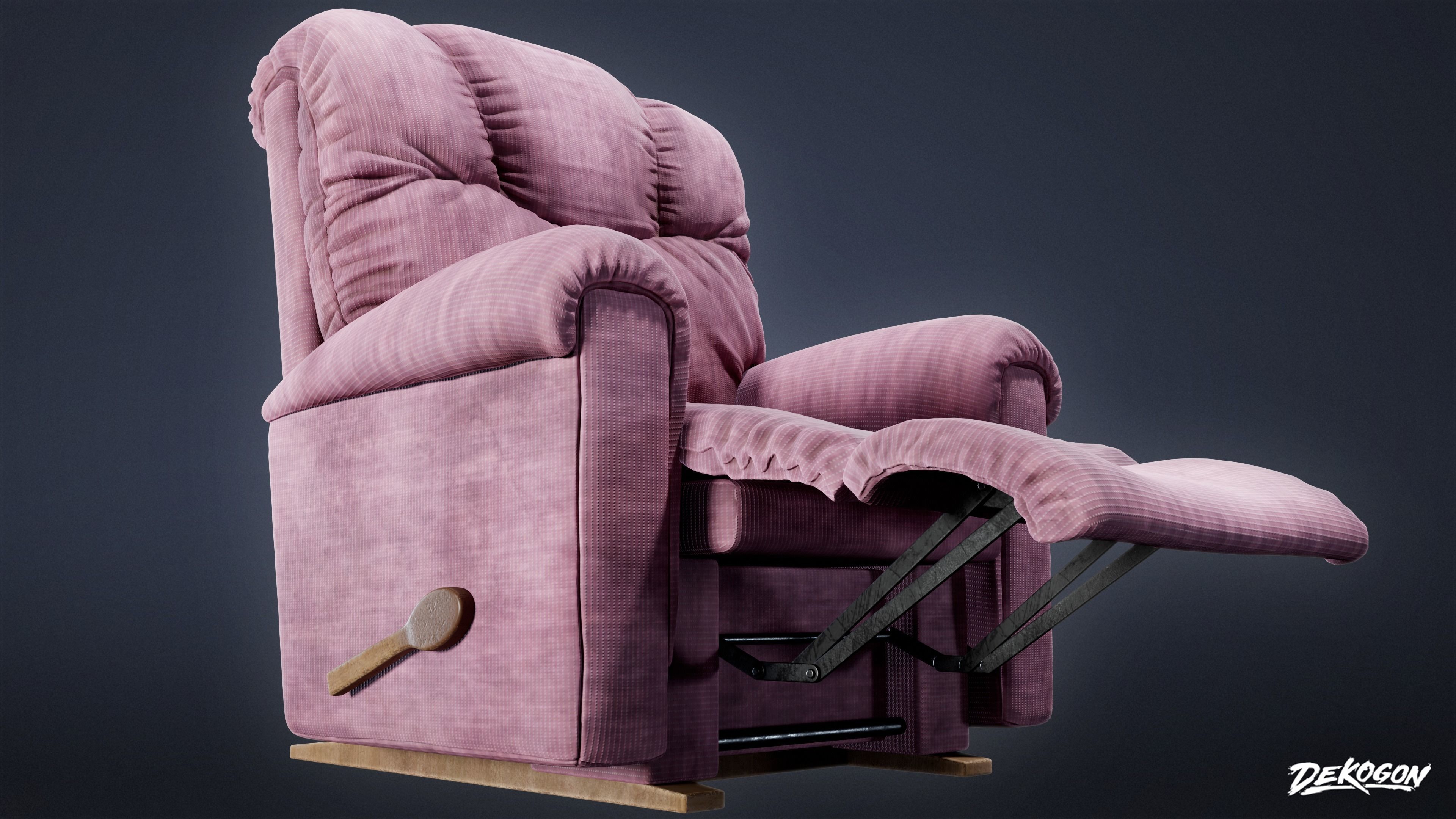 SUBURBS - Chair Single 01 - LOW POLY AND NANITE Low-poly 3D model_5