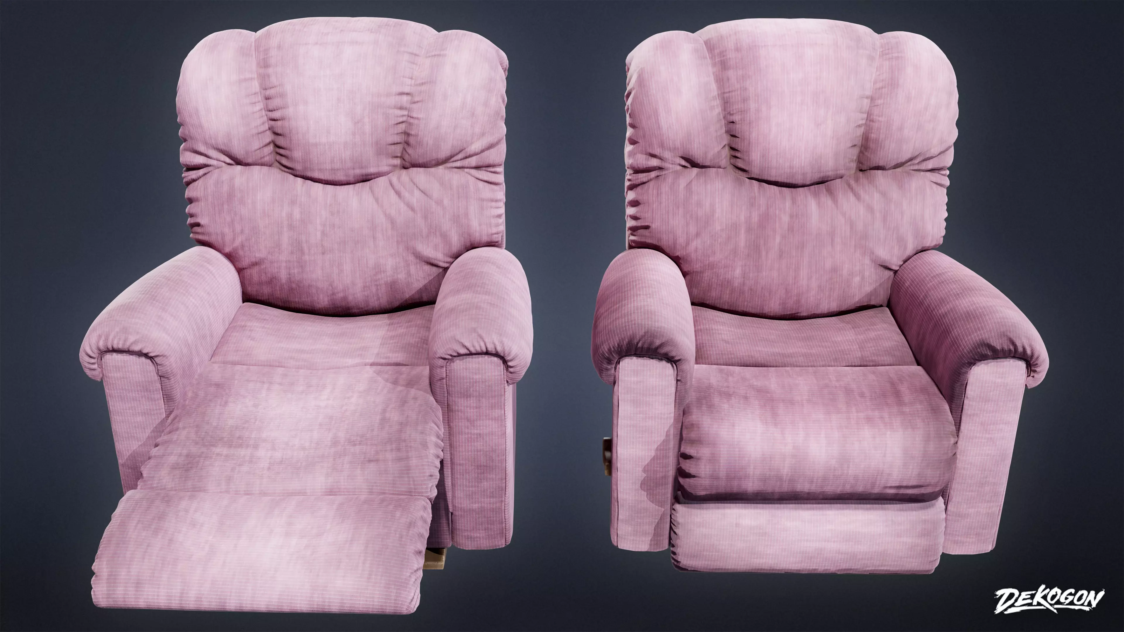 SUBURBS - Chair Single 01 - LOW POLY AND NANITE Low-poly 3D model_0