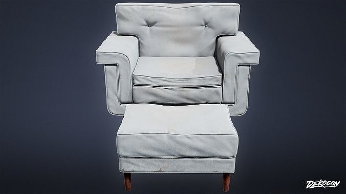 SUBURBS - Chair Sofa 09 - LOW POLY AND NANITE Low-poly 3D model 5