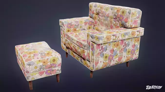 SUBURBS - Chair Sofa 09 - LOW POLY AND NANITE