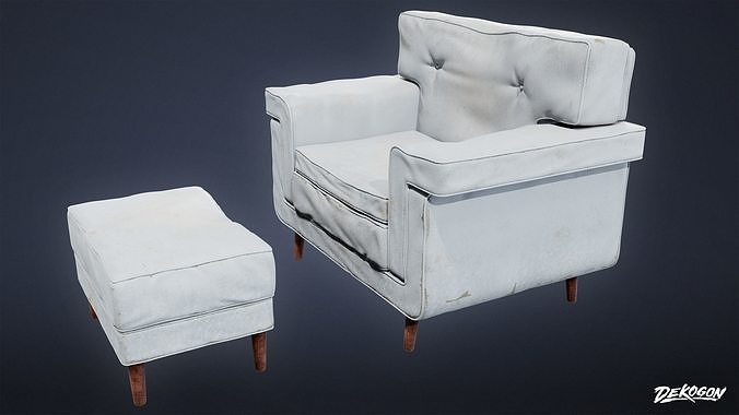 SUBURBS - Chair Sofa 09 - LOW POLY AND NANITE Low-poly 3D model 3