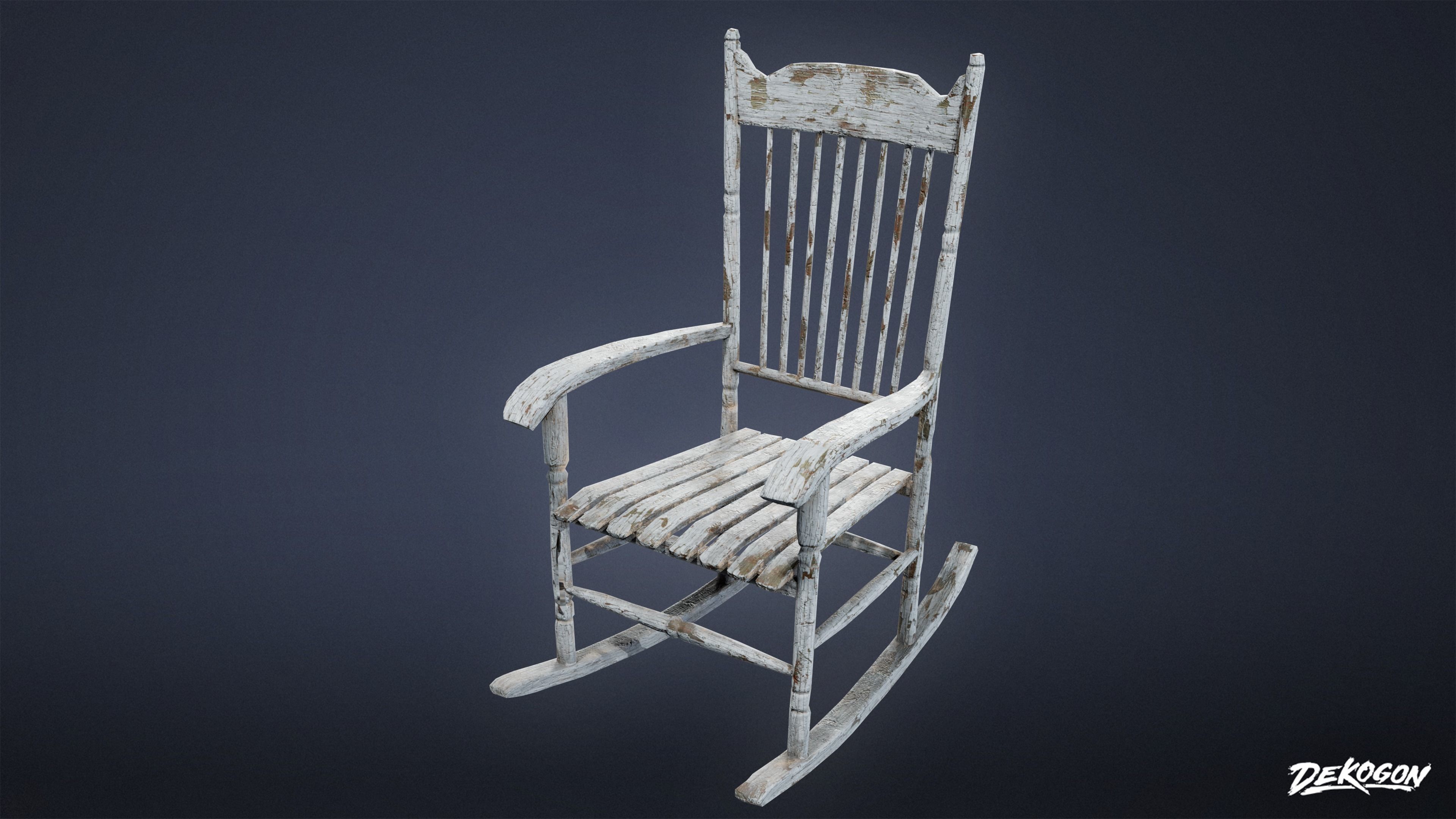 SUBURBS - Chair Table 01 - LOW POLY Low-poly 3D model_3