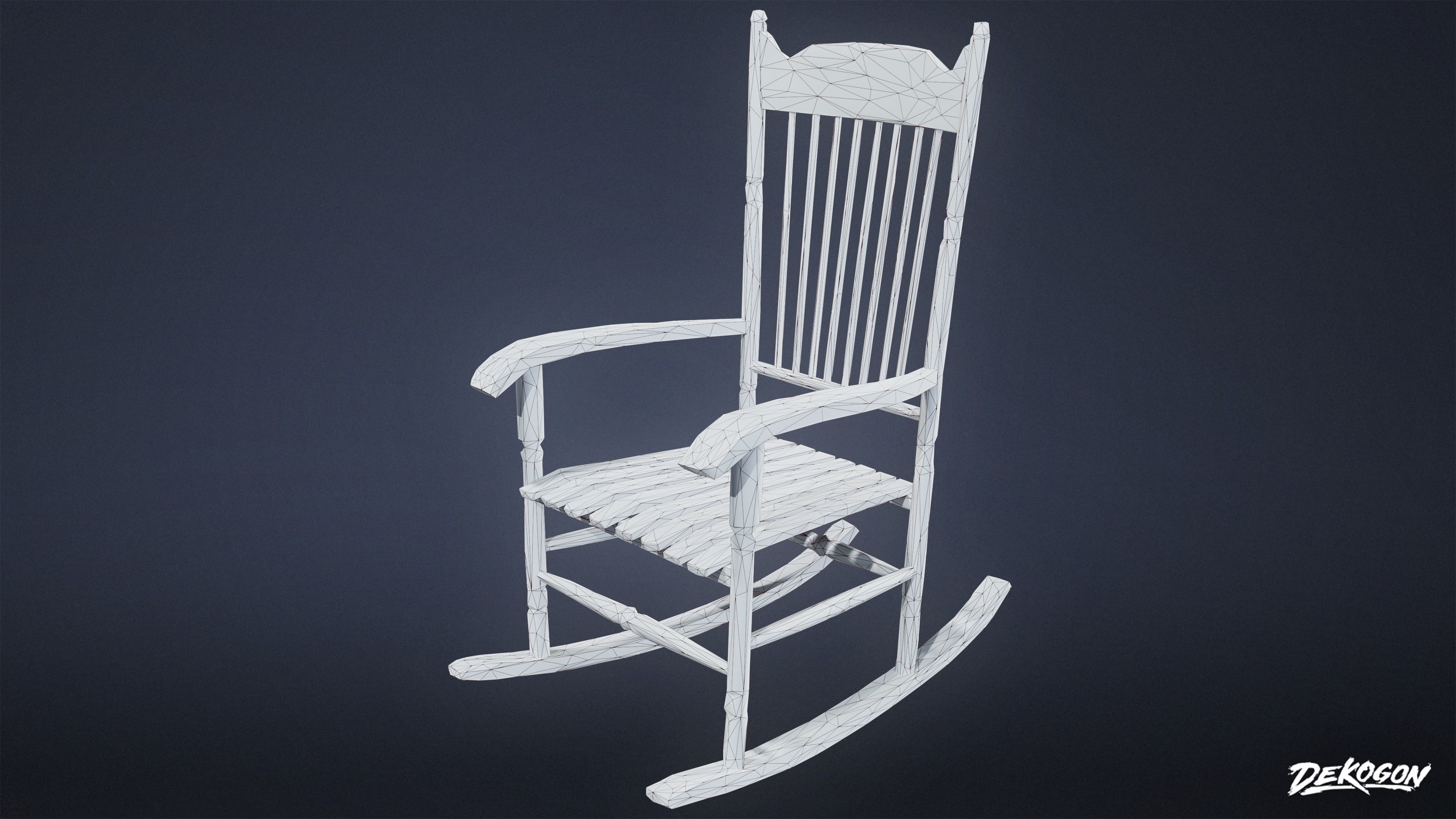 SUBURBS - Chair Table 01 - LOW POLY Low-poly 3D model_10