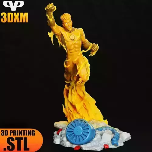 Human Torch STL for 3D Printing ChibiSTL 3DXM 3D print model