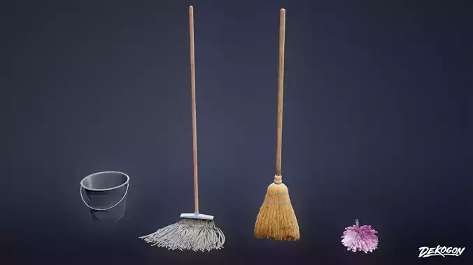 SUBURBS - Cleaning Kit 01 - LOW POLY AND NANITE