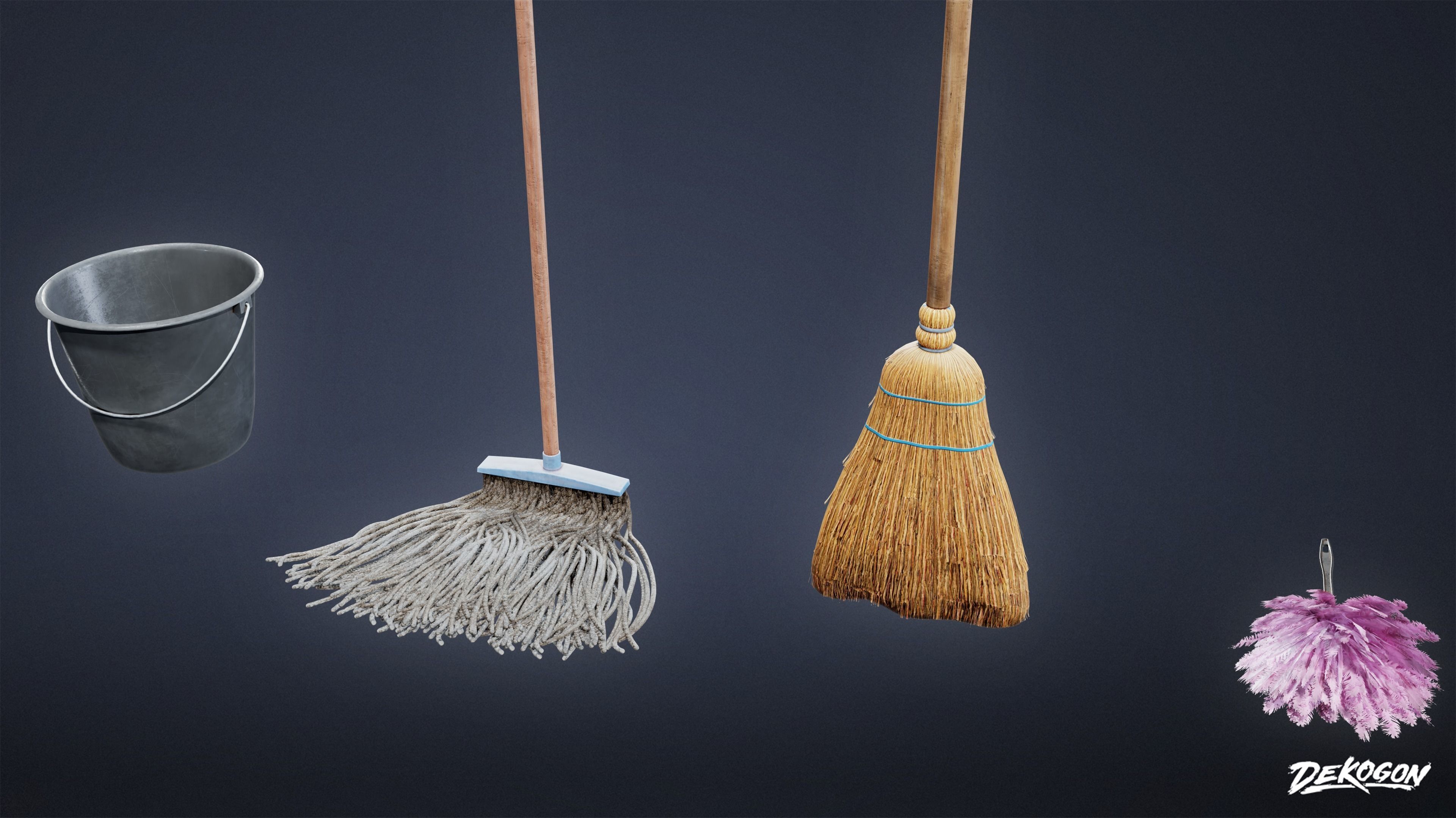 SUBURBS - Cleaning Kit 01 - LOW POLY AND NANITE Low-poly 3D model_2