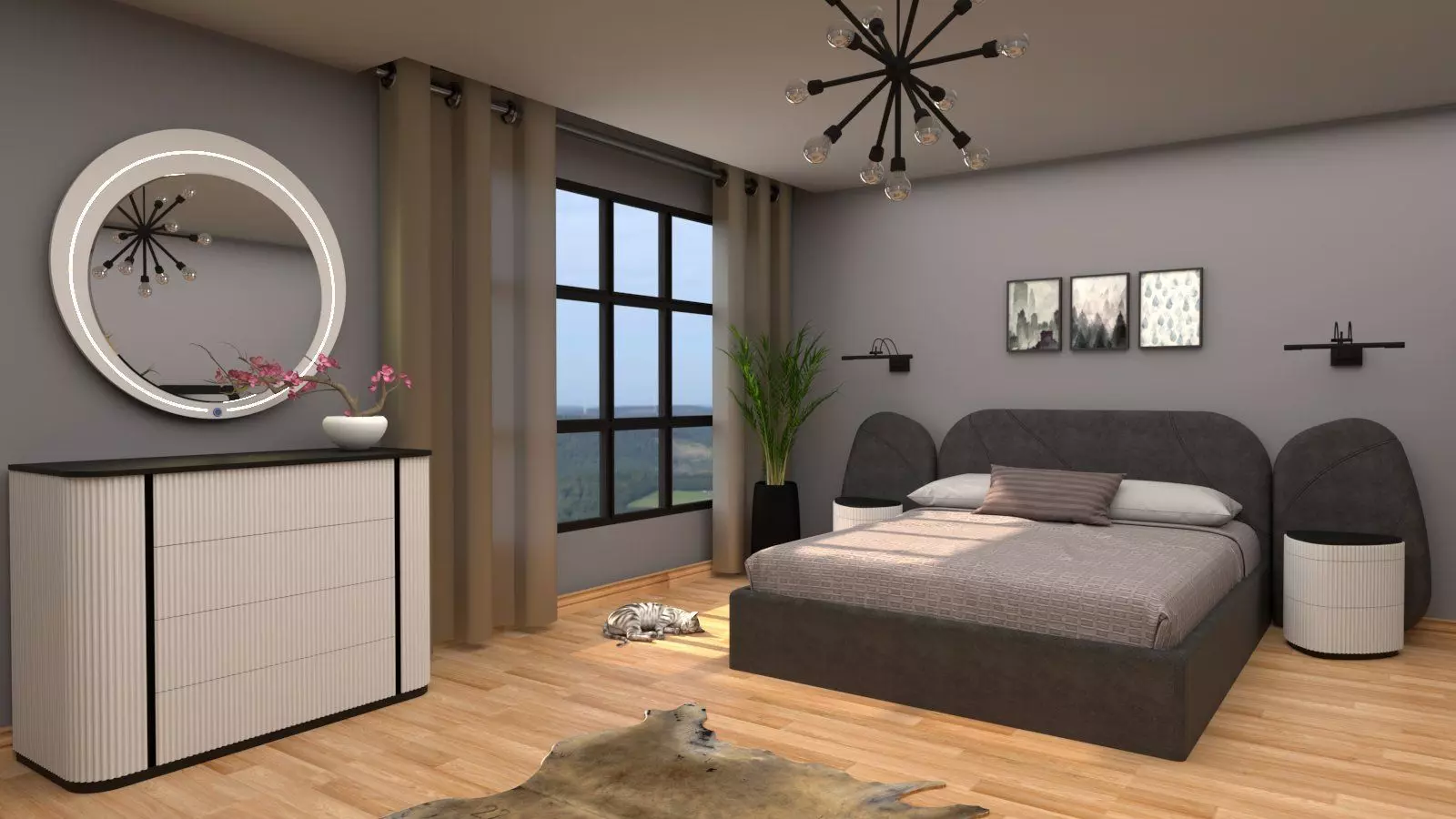 Bedroom package 3D model_0