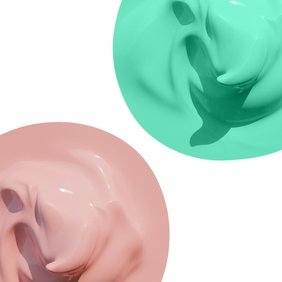 Cosmetic Cream Smears 2- 2024 Low-poly 3D model_4