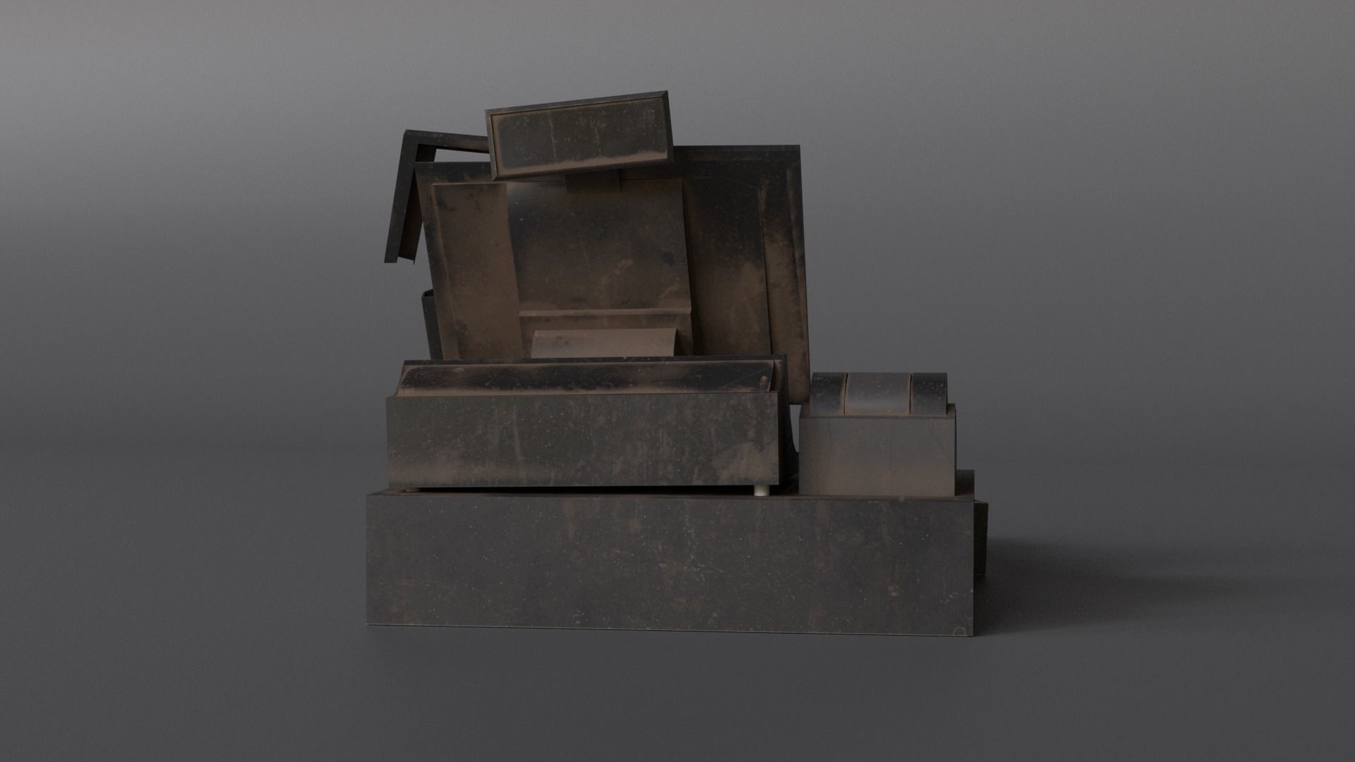 Cash Register Low-poly 3D model_3