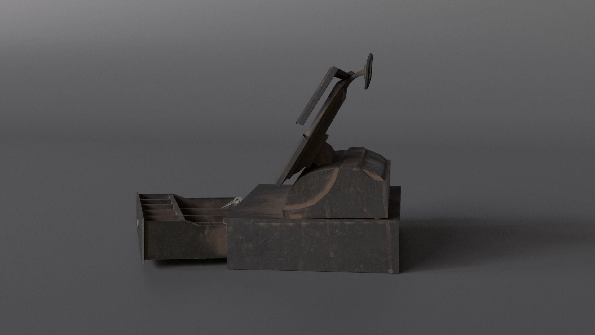 Cash Register Low-poly 3D model_5