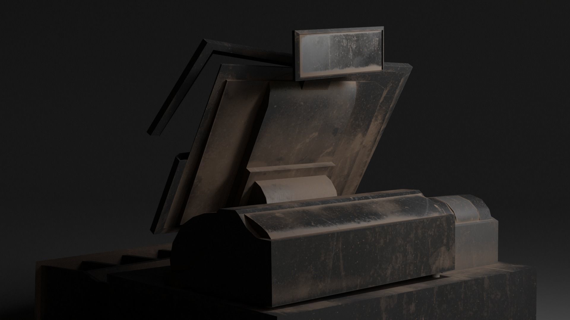 Cash Register Low-poly 3D model_2