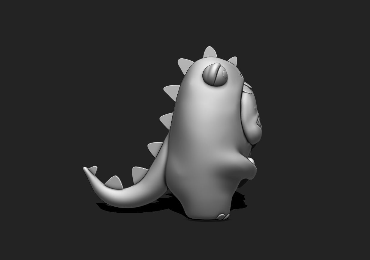 Cute Monster Dinosaur - 3D STL File for 3D Printing 3D print model_4