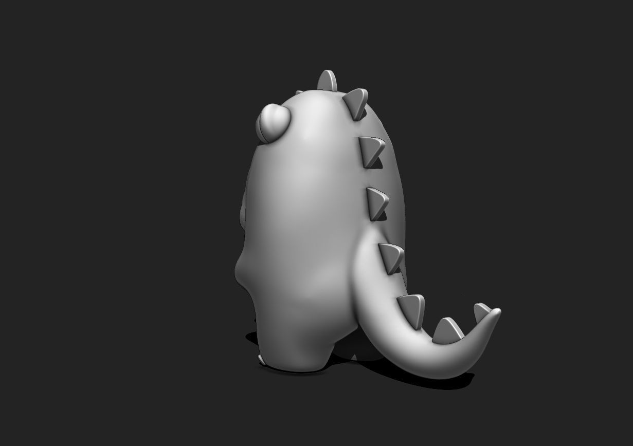 Cute Monster Dinosaur - 3D STL File for 3D Printing 3D print model_7