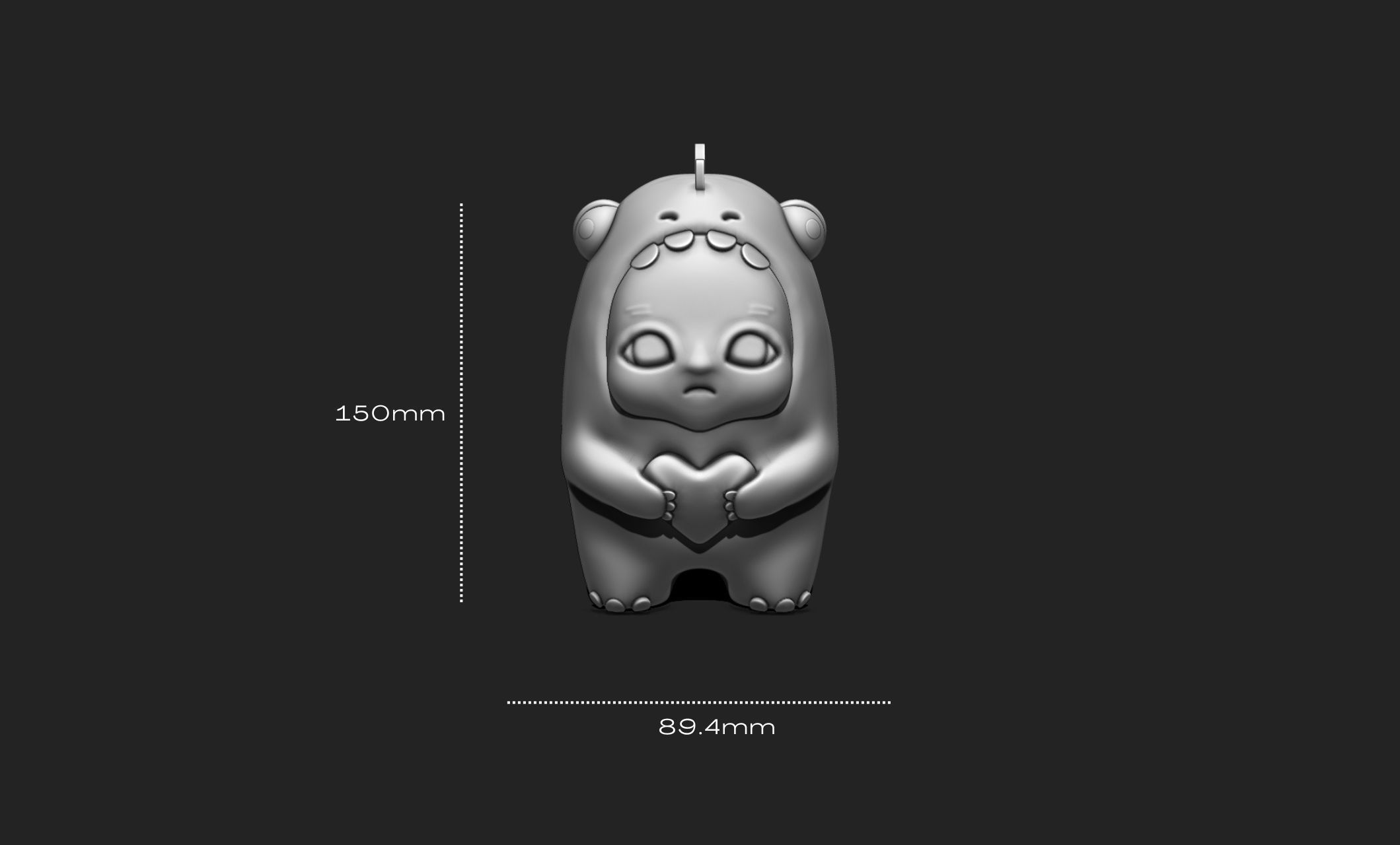 Cute Monster Dinosaur - 3D STL File for 3D Printing 3D print model_1