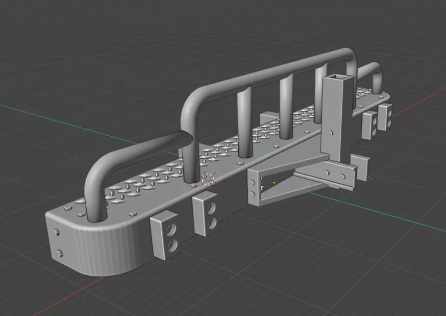 35th Scale Humvee Ibis Tek Front Bumper 3D print model