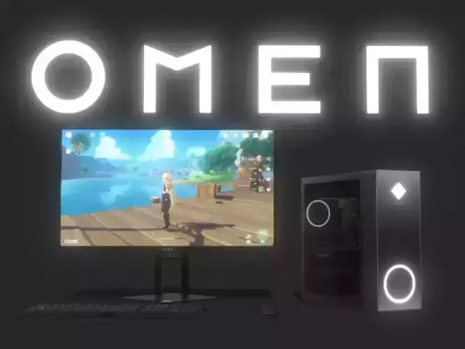 Omen Gaming PC Pack 3D Model Collection