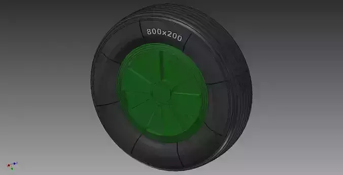 Mig-21 spoke wheel - grooved tire