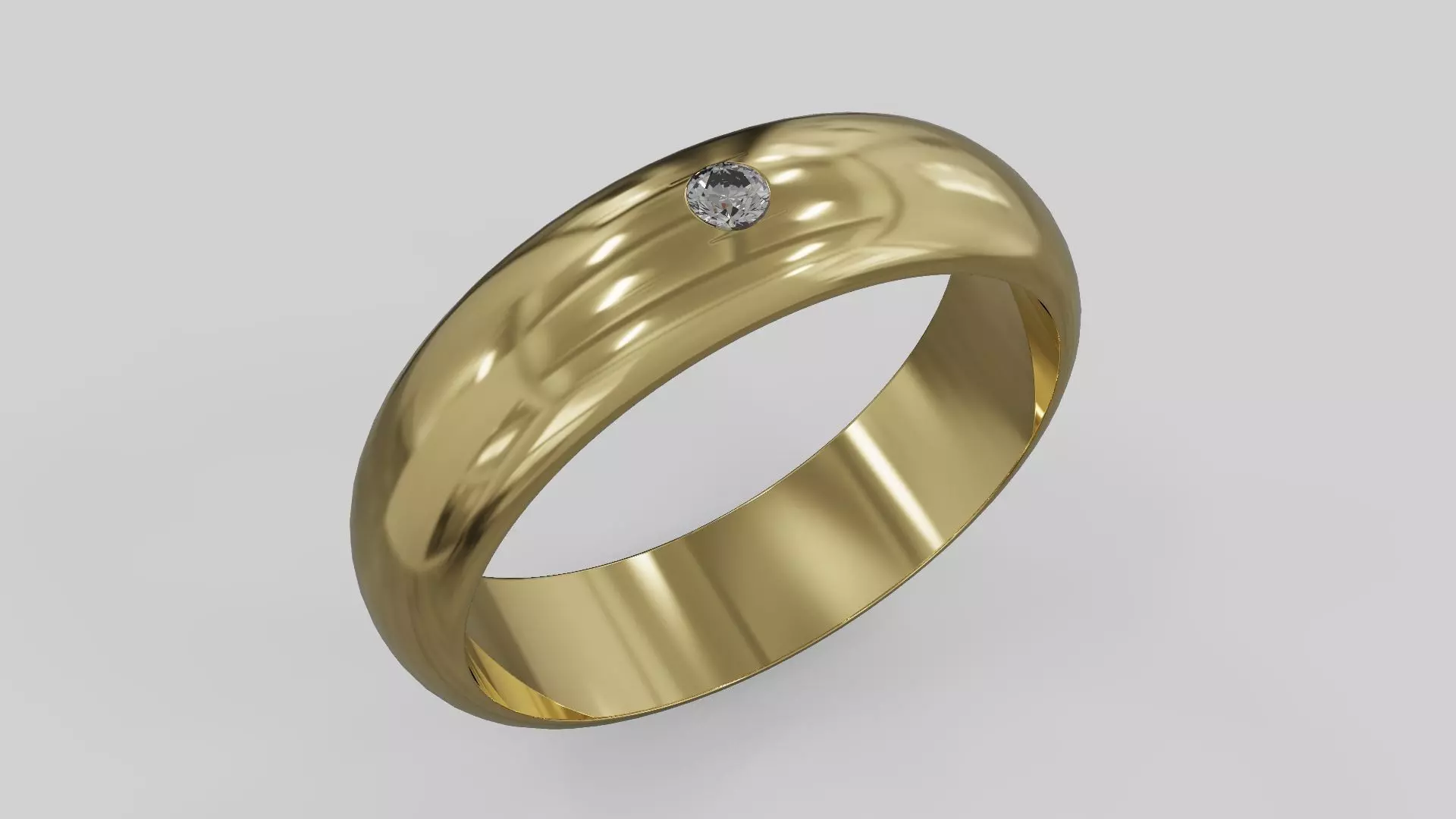 Ring band with stone Free 3D print model