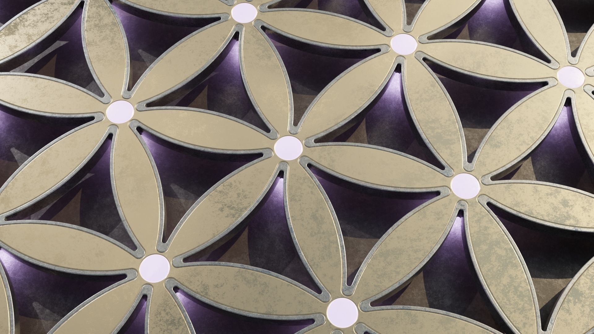 Flower of Life Spiritual Symbol 3D model_3