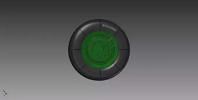 Mig-21 Full wheel - Grooved tire 