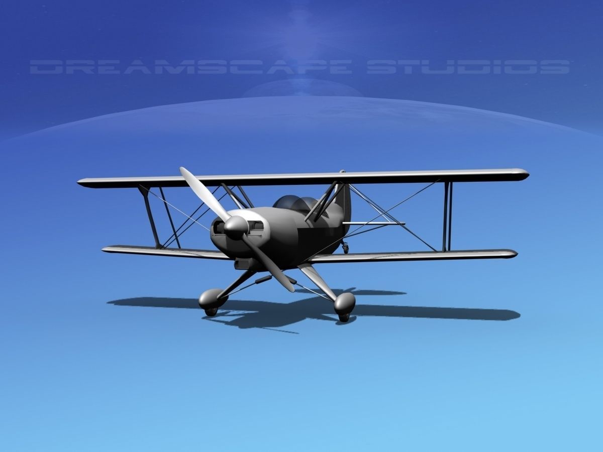 Acro Sport II Biplane VBM 3D model_2