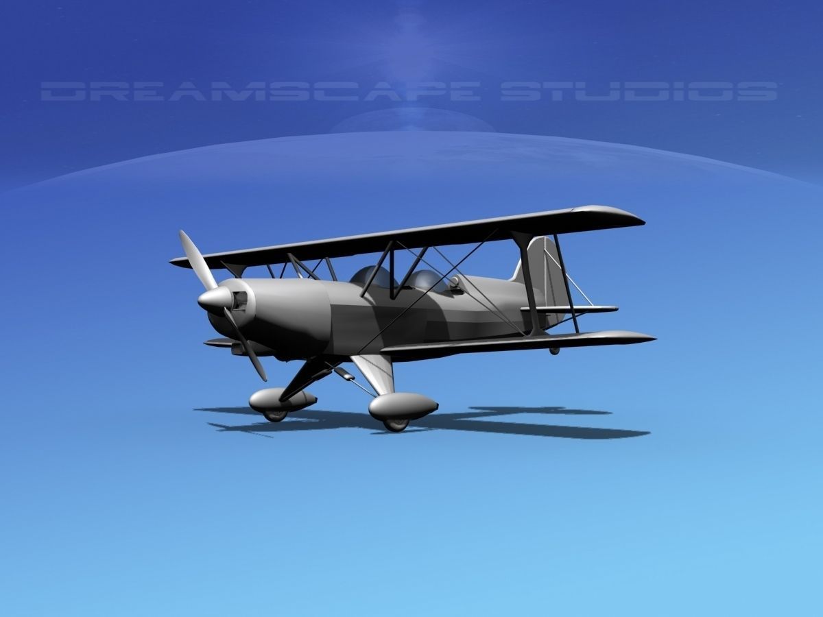 Acro Sport II Biplane VBM 3D model_1