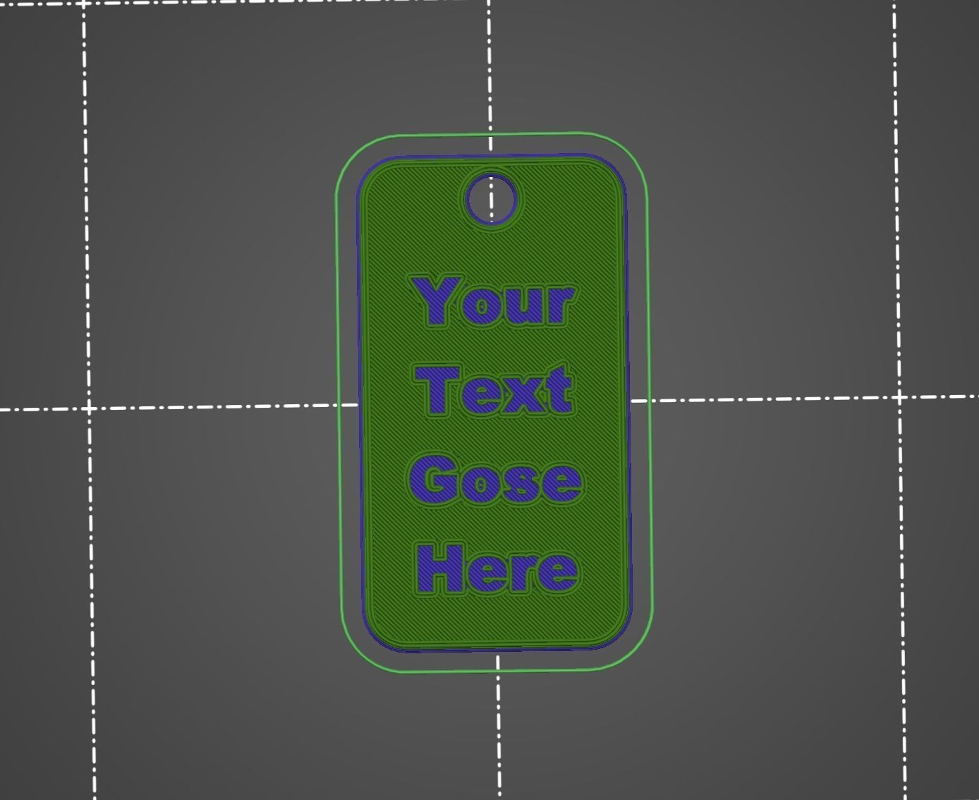 Two-Sided Customizable Dog Tag Fusion 360 3D print model_10