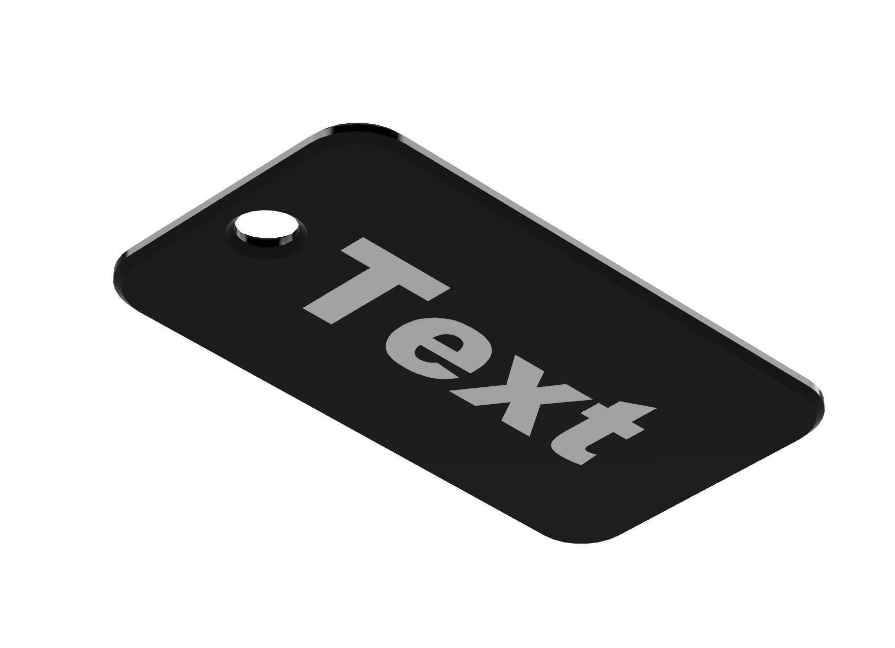Two-Sided Customizable Dog Tag Fusion 360 3D print model_12