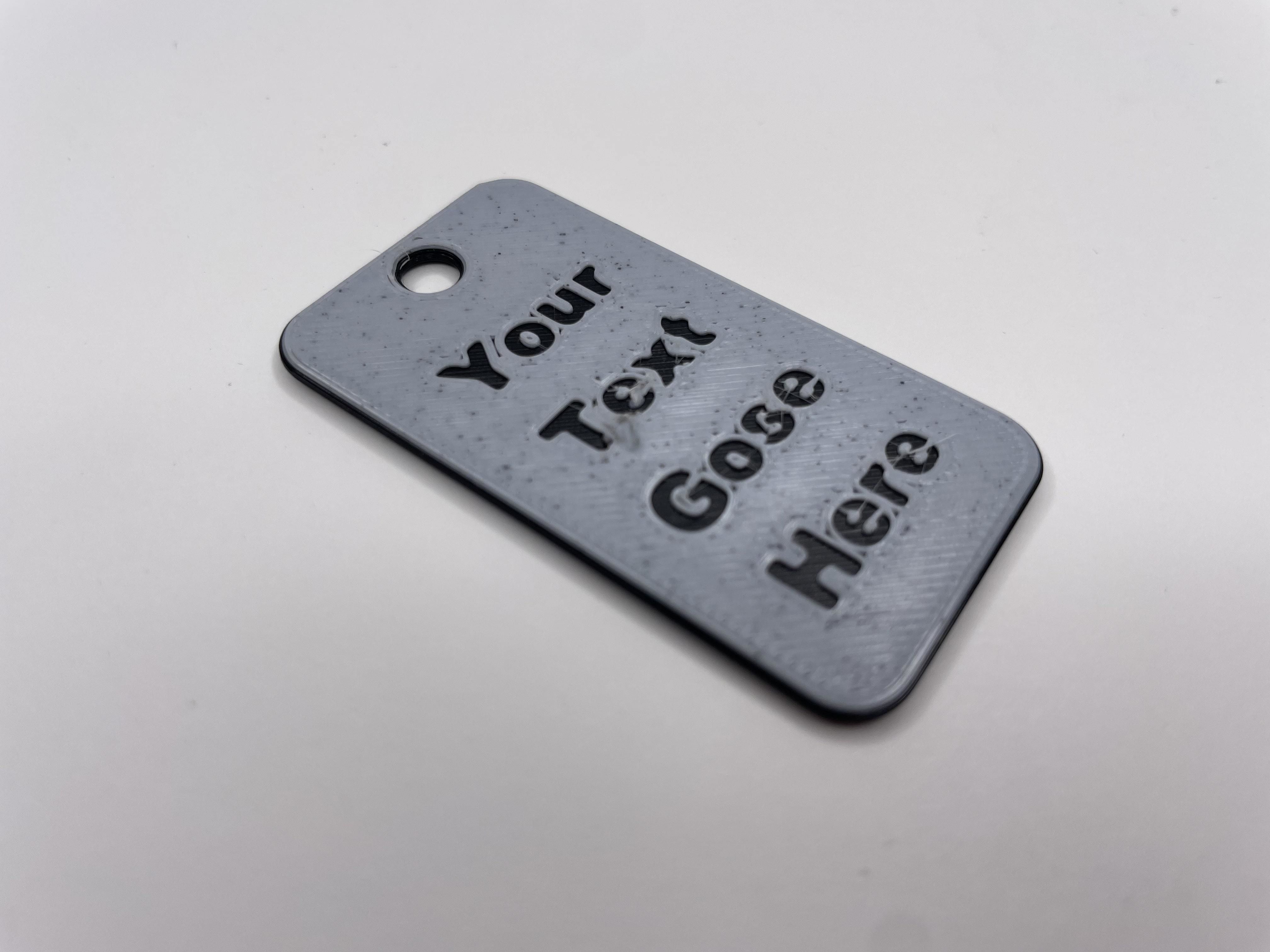 Two-Sided Customizable Dog Tag Fusion 360 3D print model_4