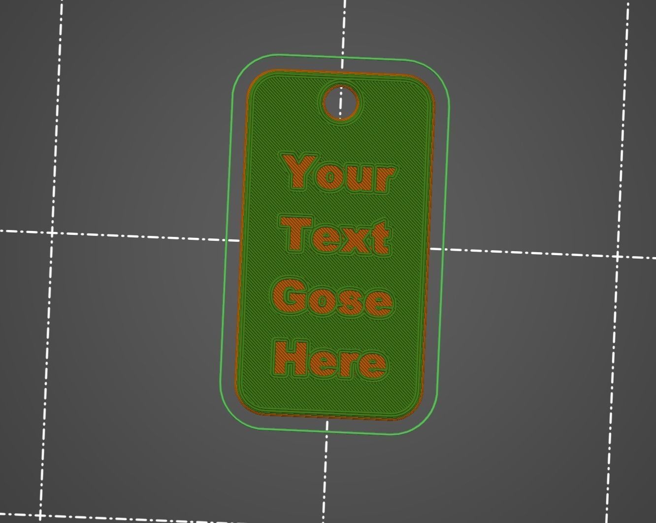 Two-Sided Customizable Dog Tag Fusion 360 3D print model_8