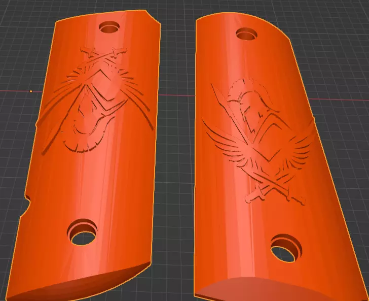 3 grip colt 1911 3D print model_0