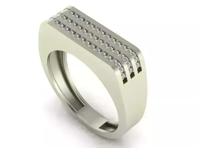 Diamond Band High Jewelry Cocktail Ring 3dm stl obj ply mtl
