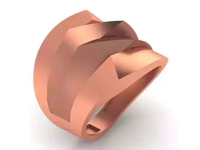 Fused Plate High Jewelry Cocktail Ring 3dm stl 3D print model