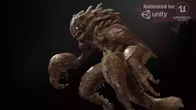 MutantR4 Low-poly 3D model