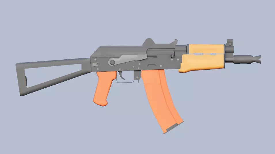 AKS-74U rifle 3D model_0
