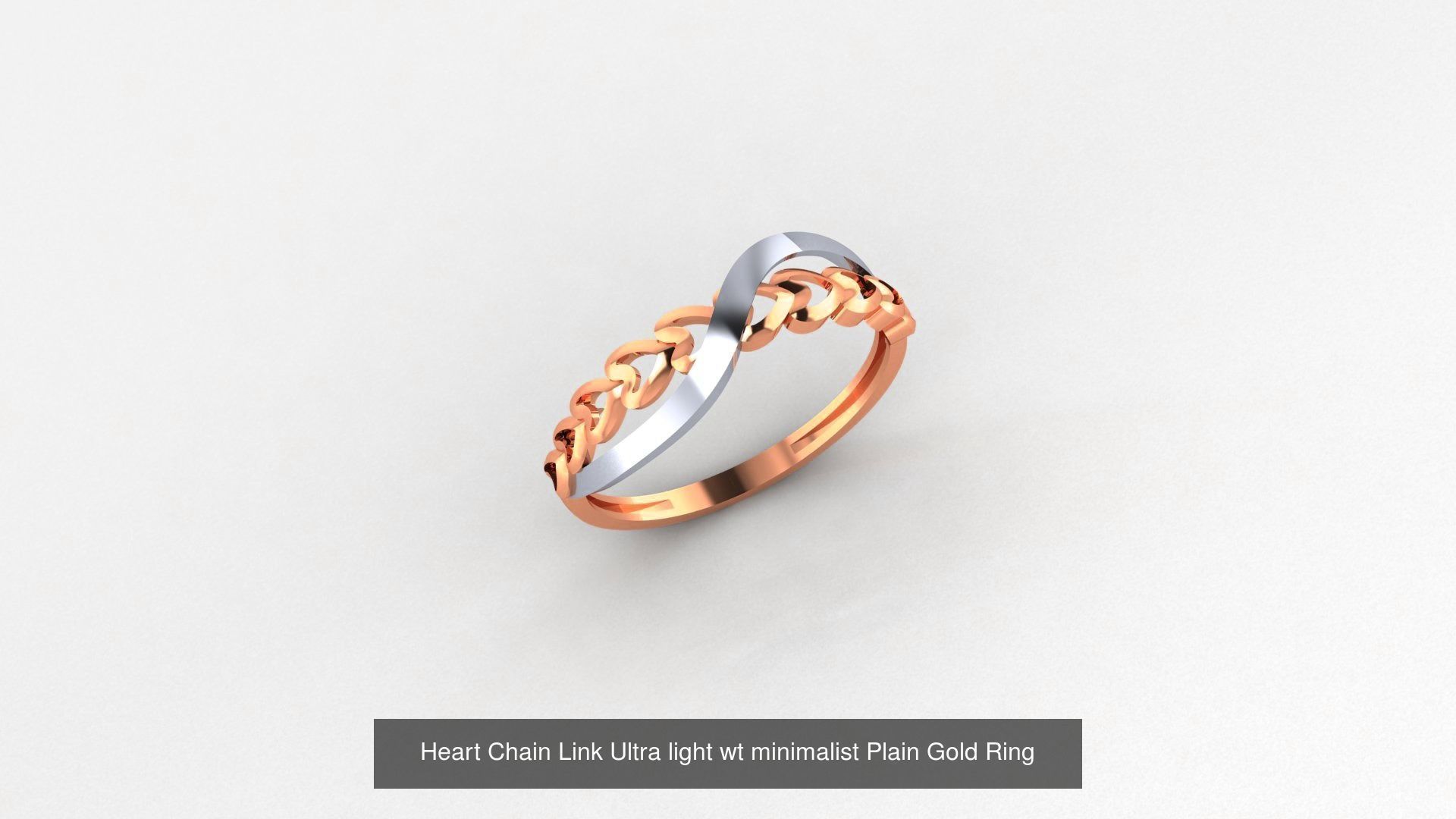 31 Heart Love Valentine Nature Ultra light wt Plain Gold Ring 3D Model Collection_25