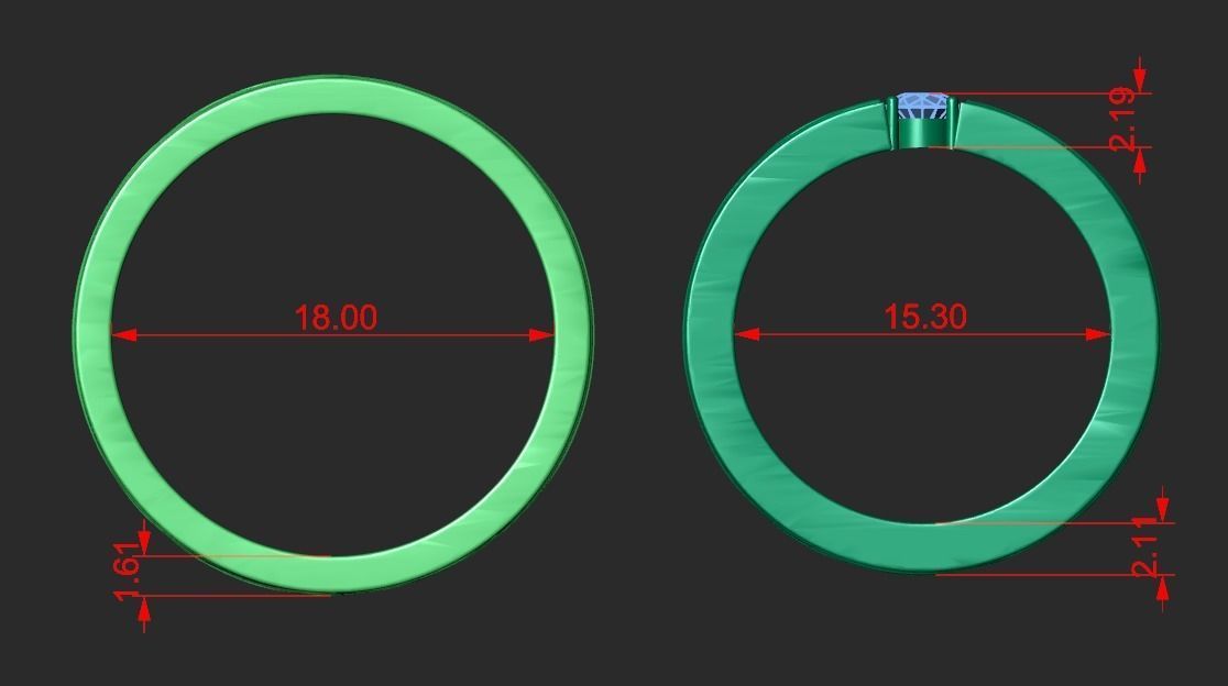 WEDDING RINGS WITH TEXTURE 1 3D print model_2