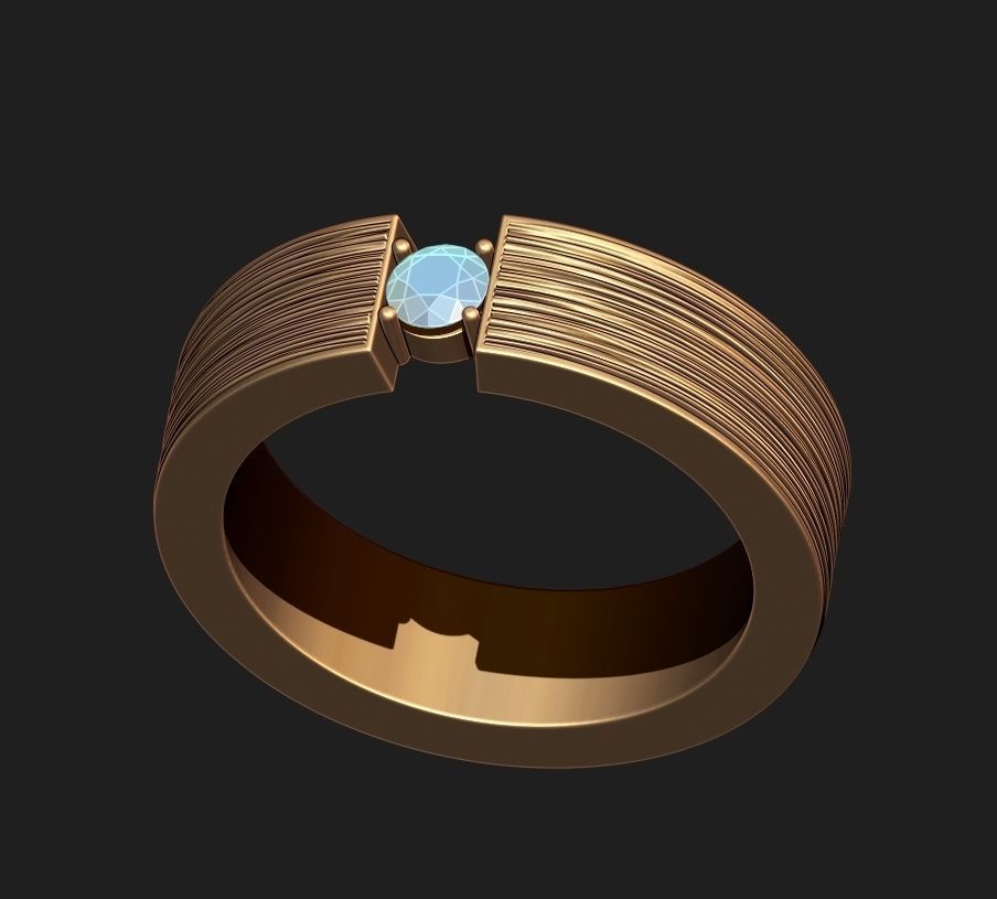 WEDDING RINGS WITH TEXTURE 1 3D print model_6