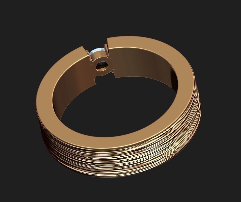 WEDDING RINGS WITH TEXTURE 1 3D print model_7