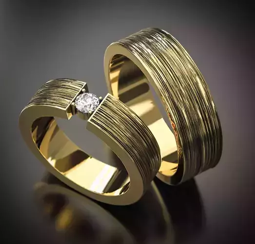 WEDDING RINGS WITH TEXTURE 1