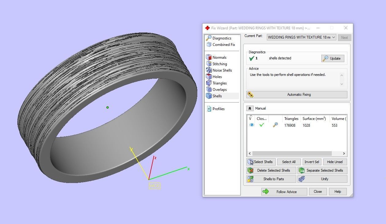 WEDDING RINGS WITH TEXTURE 1 3D print model_10